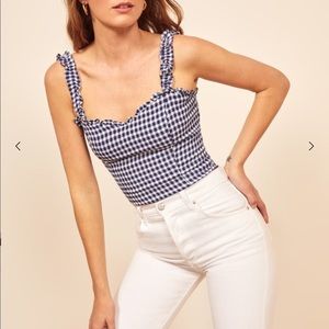 Reformation Gingham Top
